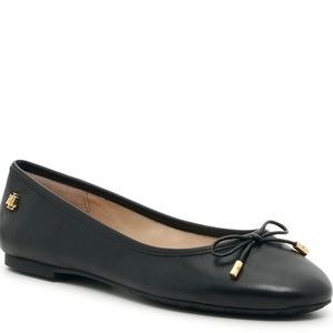 Ralph Lauren Ballet Flats Black Leather